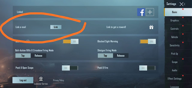 How to link PUBG Mobile account to Email ID