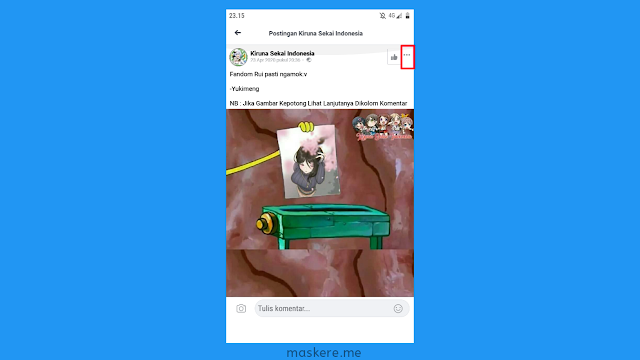 Cara mengatasi gambar postingan terpotong di Facebook Lite