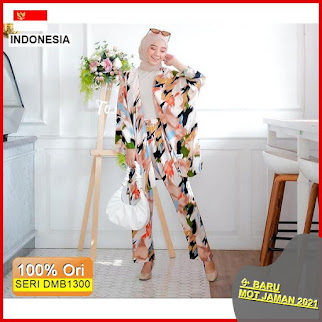 DMB1300 JUMPSUIT OVERALL CARDIGAN 1KG MUAT 4SET ABSTRAK UNICA ONESET RAYON PREMIUM DAILY SET KARDIGAN FASHION WANITA HITS SELEBGRAM BARU 2021