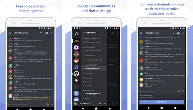 Discord - أفضل تطبيقات لإجراء مكالمات مجانية للاندرويد