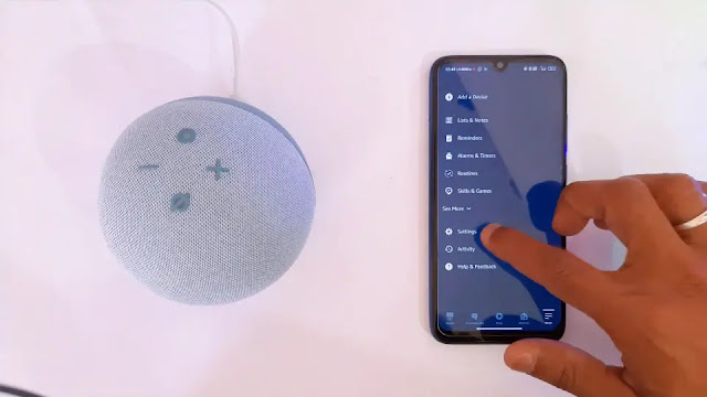 click on settings what are all settings in alexa app