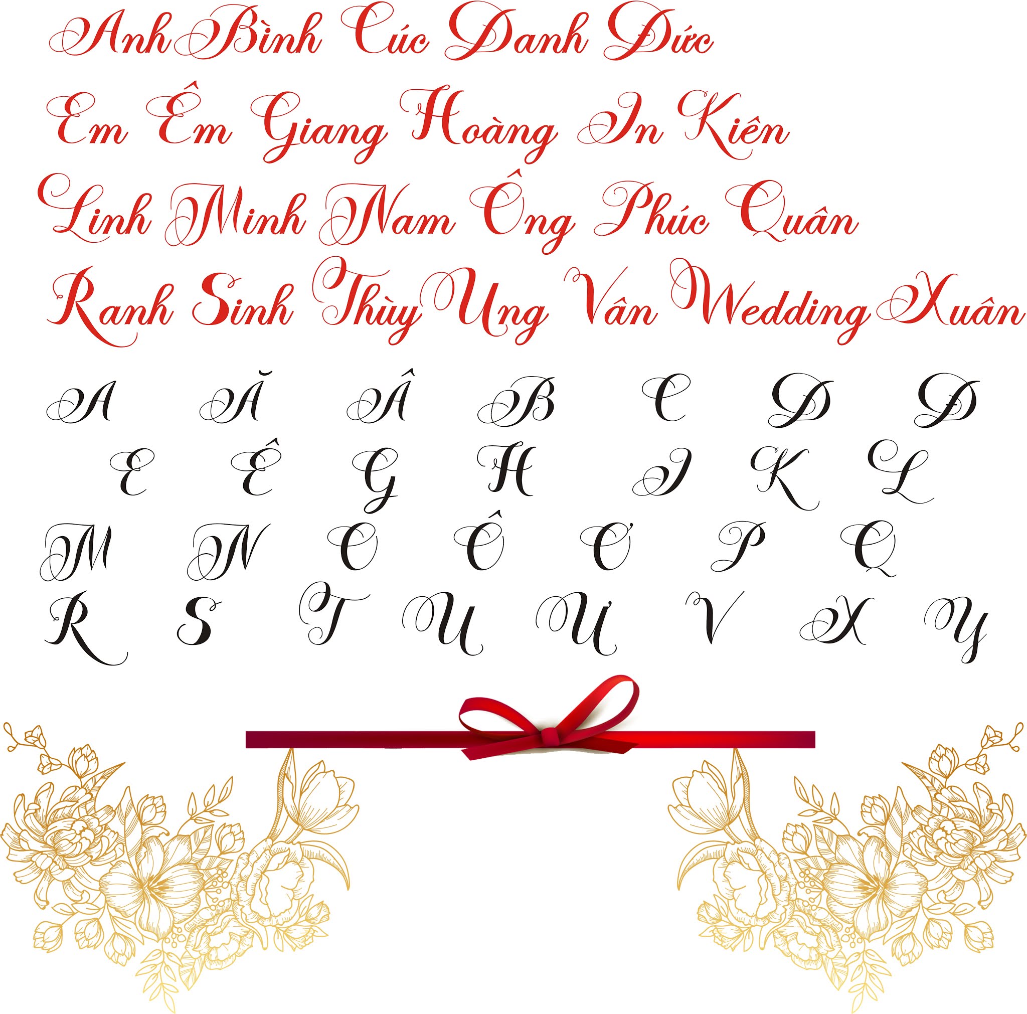 Tạo Font Chữ Đẹp Online wedding – Download vector free