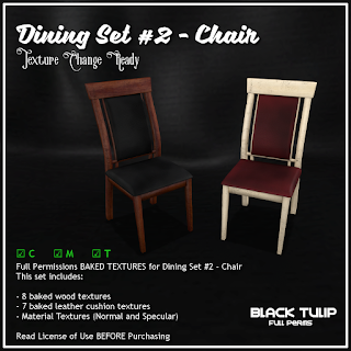 [Black Tulip] Textures - Dining Set #2 - Chair