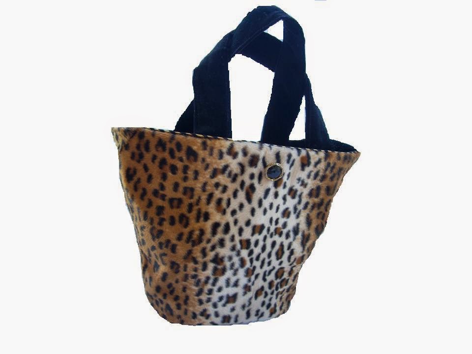 Cheetah Faux Fur Vase Handbag