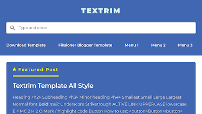 Template Blogger Textrim V2 Responsive 