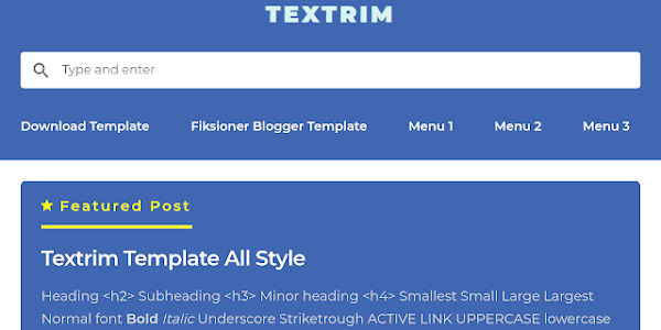 Template Blogger Textrim V2 Responsive - Free Download