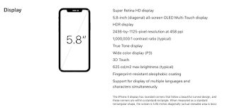 Image result for iPhone X display