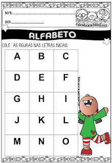 Atividades com o alfabeto para educação infantil
