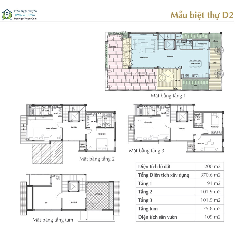 Sol Lake Villa Nam Cường mẫu biệt thự 200m2 tiêu chuẩn