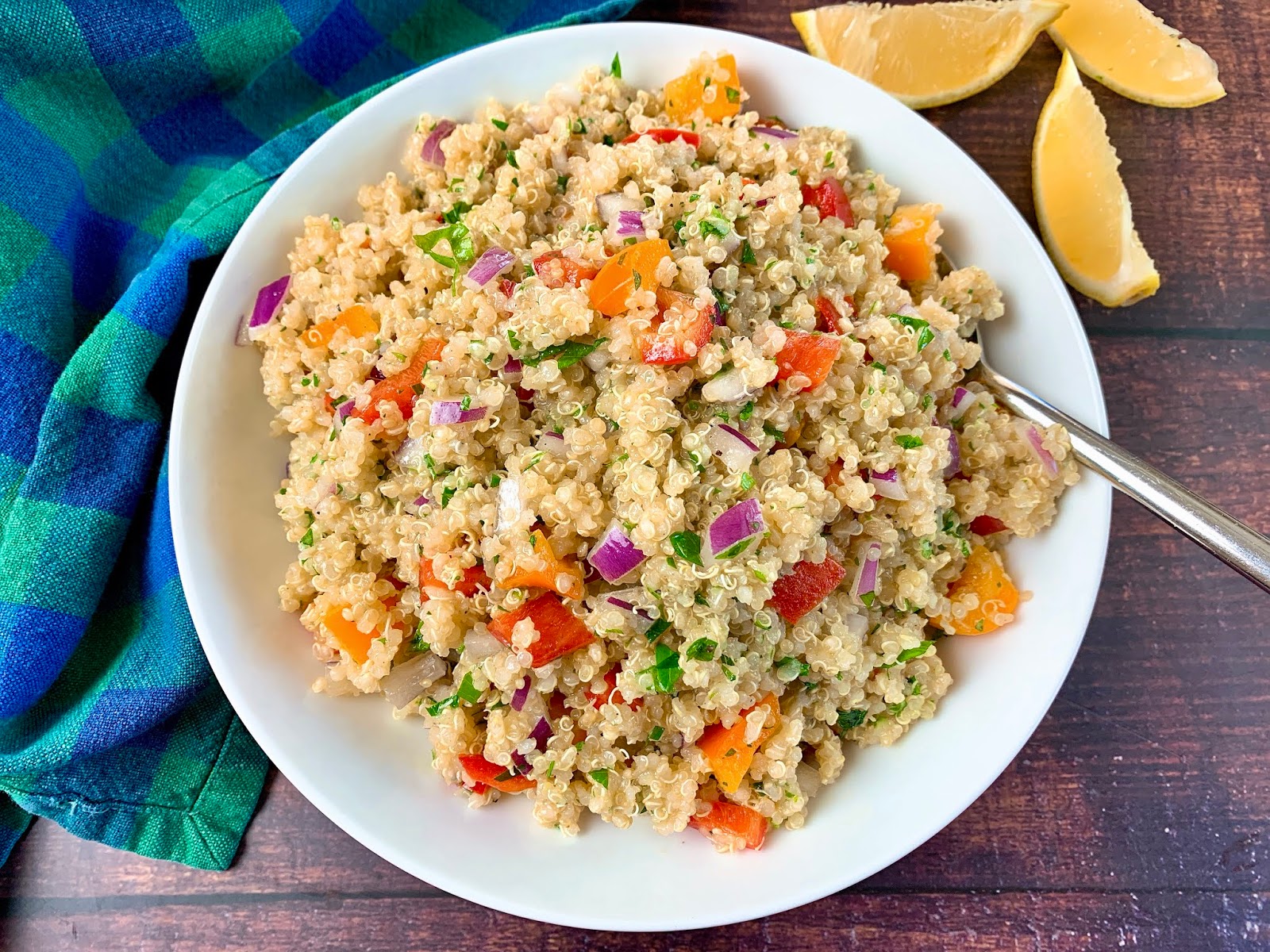Quinoa Salad with Lemon Vinaigrette (vegan, glutenfree)