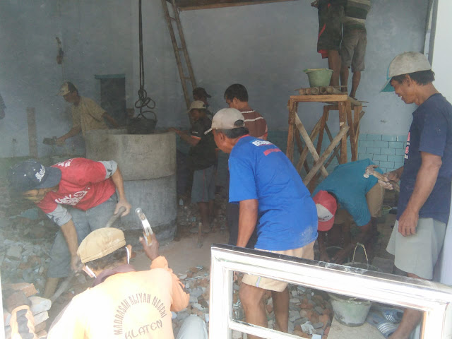 Tempat Wudhu Masjid Miftahul Janah Mulai Direhab TMMD Kodim Klaten