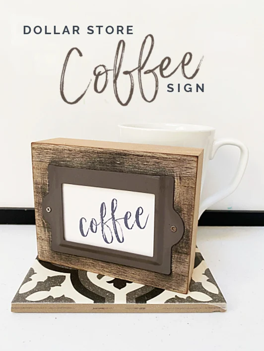 coffee sign pin with overlay