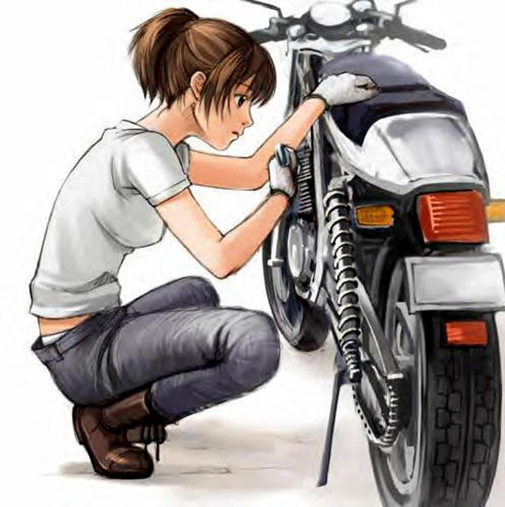 Sexy Anime Girls And Motorbikes Animoe