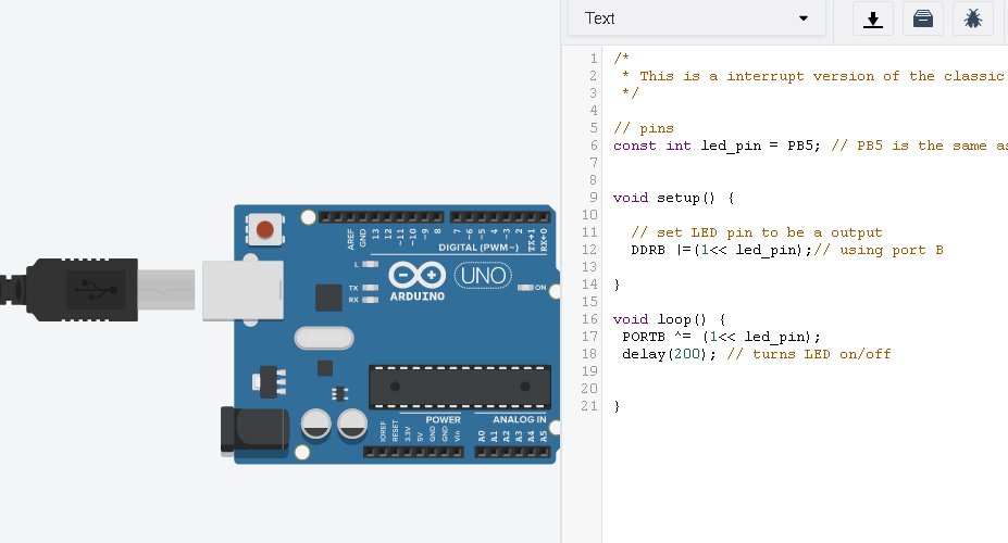 JonDent - Exploring Electronic Music: LED blink Program using interrupts