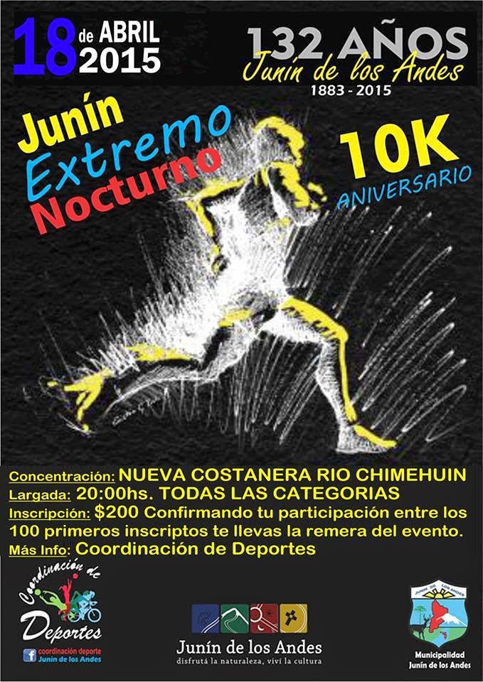 Volantes de carreras Junin Extremo Nocturno 10K competitiva Junin de