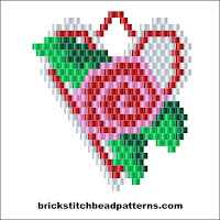 Free brick stitch bead weaving earring pattern color chart