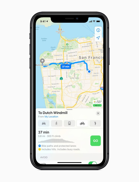 Apple_iphone11_ios14-maps-cycle-route