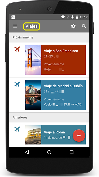 Nueva agrupación de los viajes