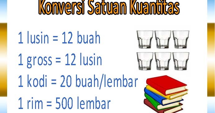 Konversi Satuan Kuantitas Lusin Gross Kodi Dan Rim Bachtiarmath Com