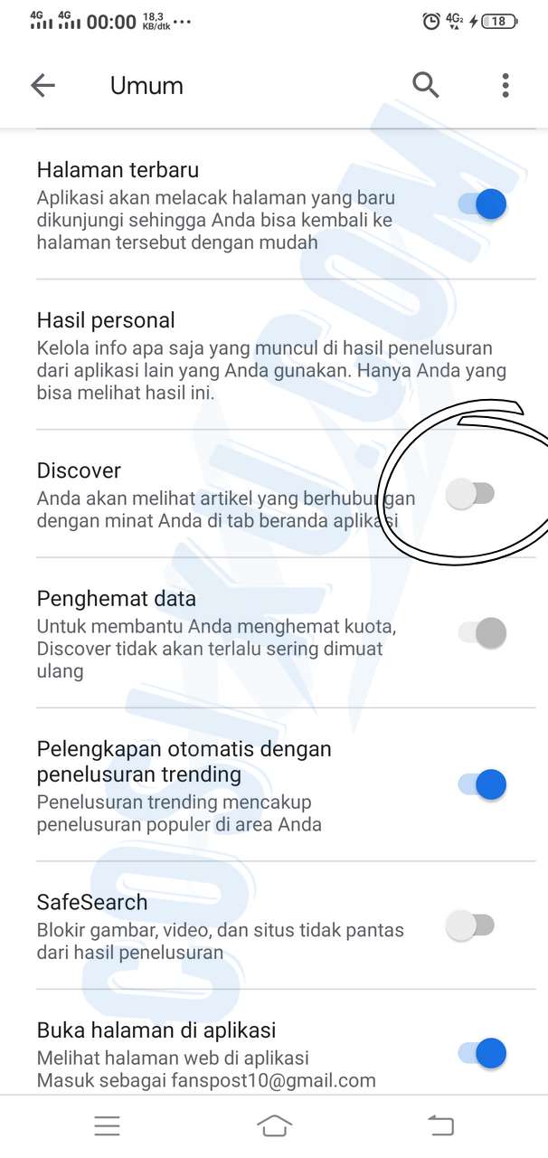 Cara Menonaktifkan Discover di Google app Dan Google Chrome Cara Menonaktifkan Discover di Google app Dan Google Chrome