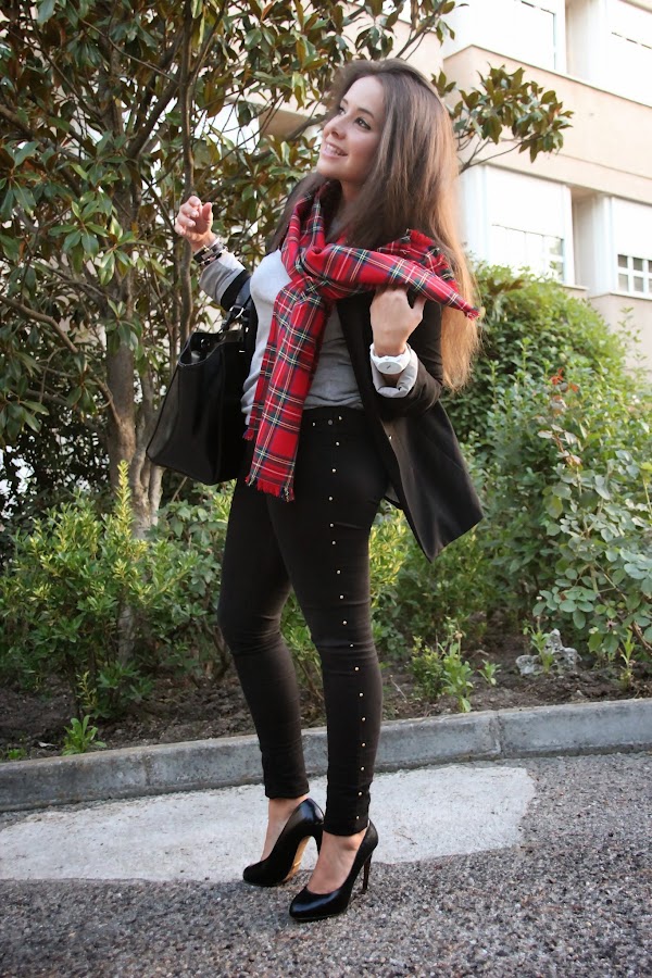 Tendencia cuadros escoceses DIY Cómo hacer una pashmina