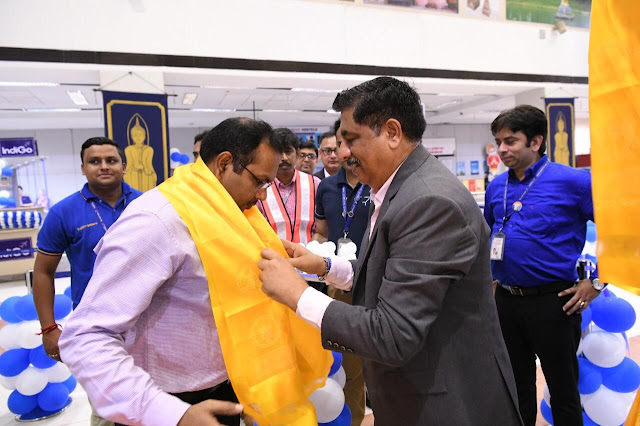 गया से इंडिगो हवाई सेवा का शुभारंभ Launch of Indigo air service from Gaya, anj news media