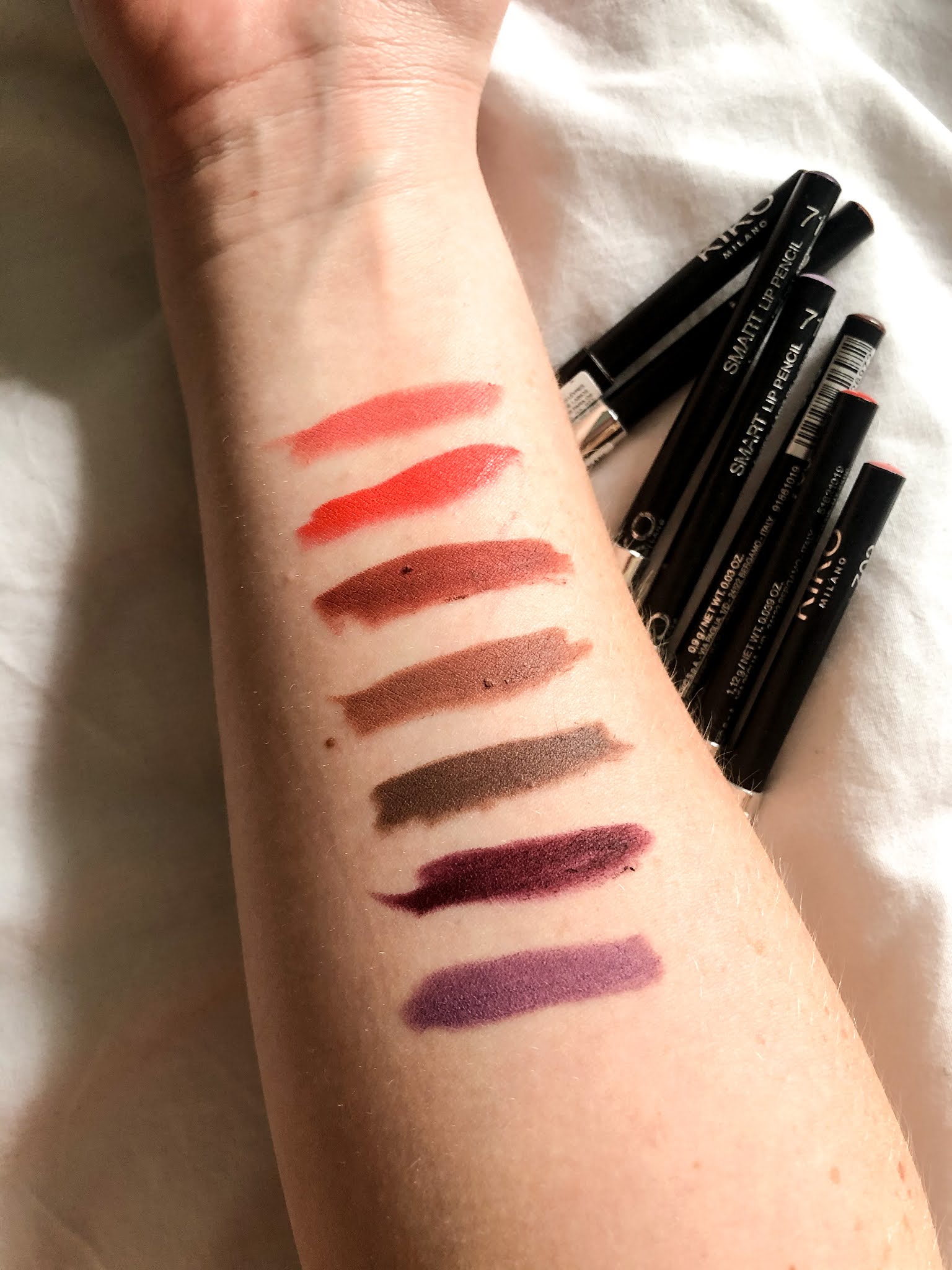BEAUTY KIKO MILANO COSMETICS LIPLINERS SHADES & SWATCHES VOGUE BY MAYA