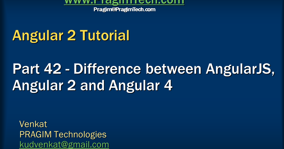Sql server, .net and c# video tutorial: Difference between AngularJS ...