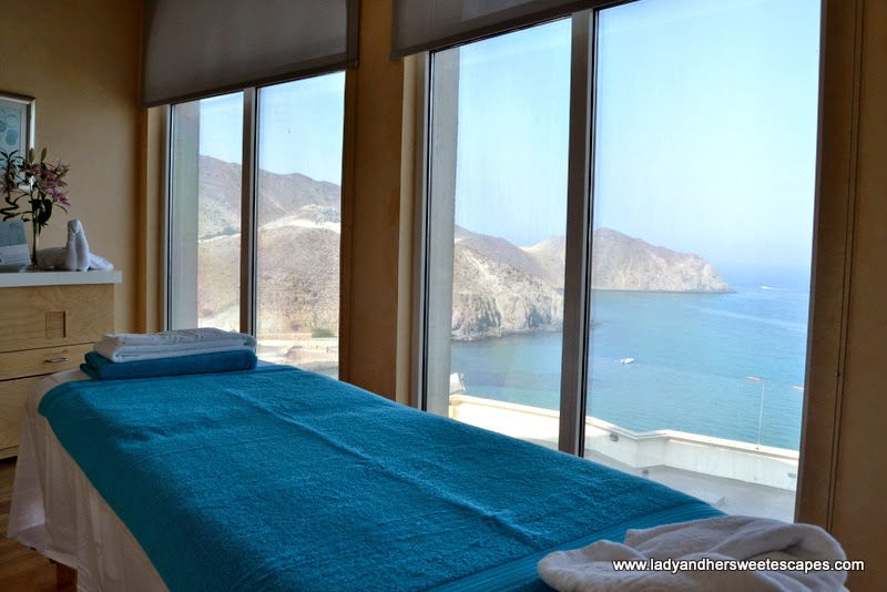 private massage room at Oceanic Hotel