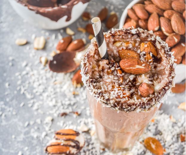 Pre-Workout Chocolate Almond Butter Shake