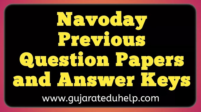 JNVST Navodaya Exam Paper and Answer Key of Year 2024