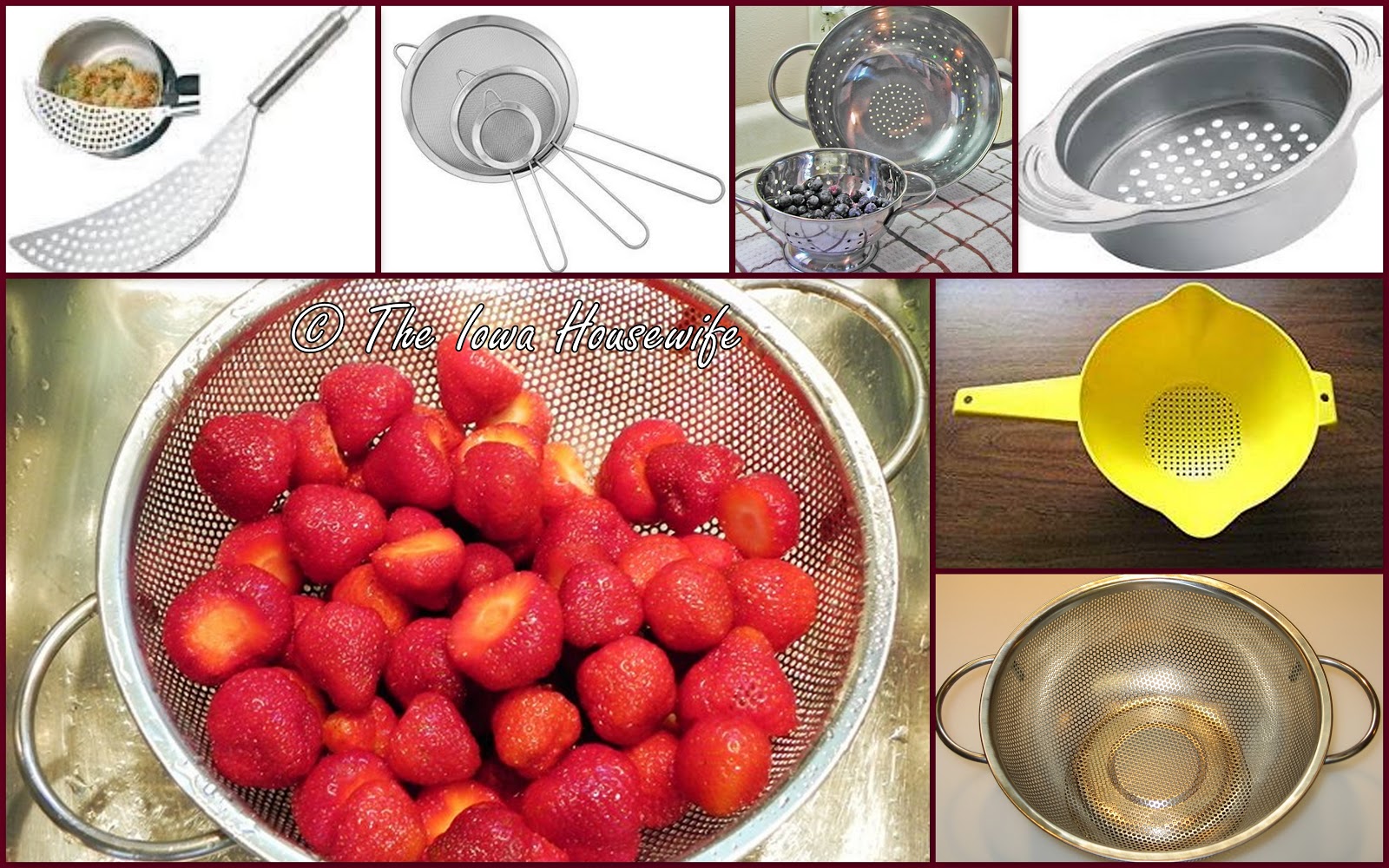 The Iowa Housewife In the Kitchen...Colanders and Strainers