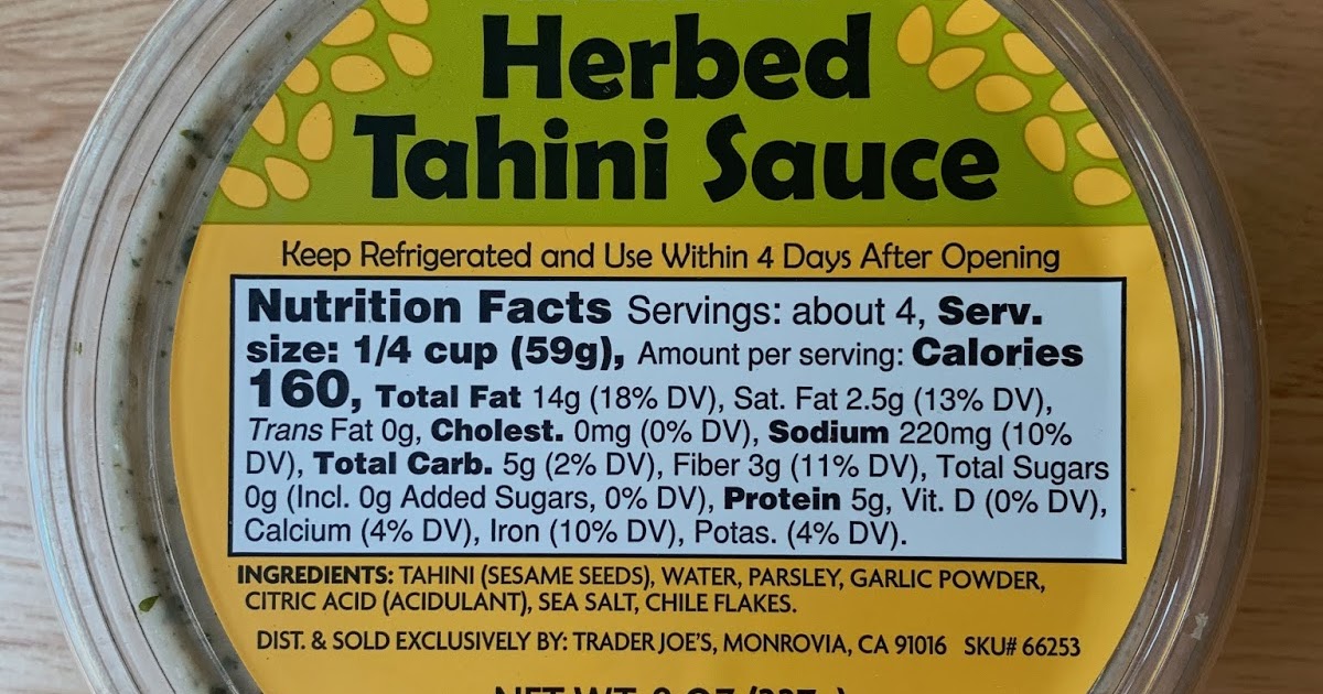 Trader Joe's Herbed Tahini Sauce