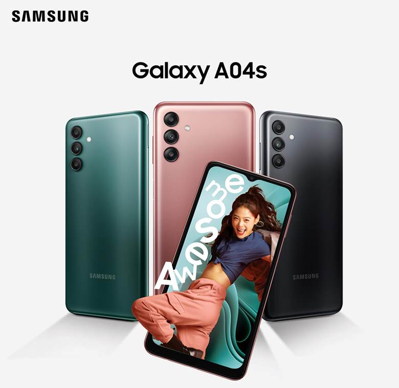 Thiết kế trẻ trung - Điện thoại Samsung Galaxy A04s 4GB/64GB Xanh - Hàng chính hãng