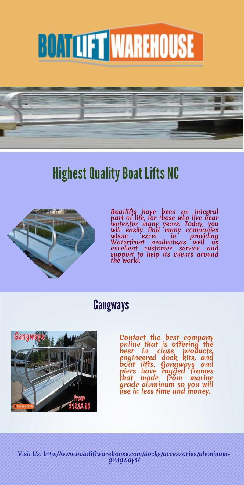 Floating Boat Lift Parts Gangways