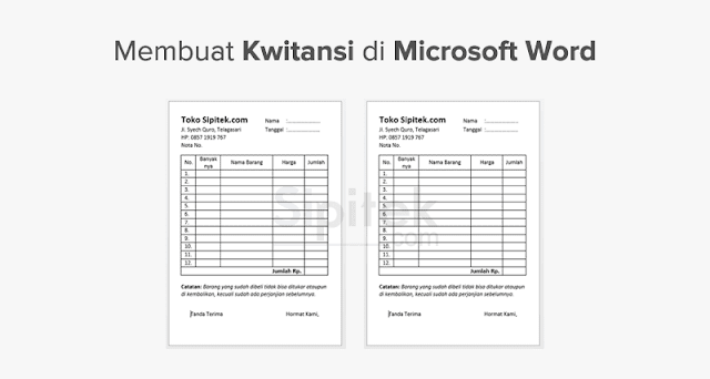 Cara Membuat Kwitansi Cara Membuat Kwitansi