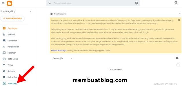 Dasbor Blogger Dashboard Blogger