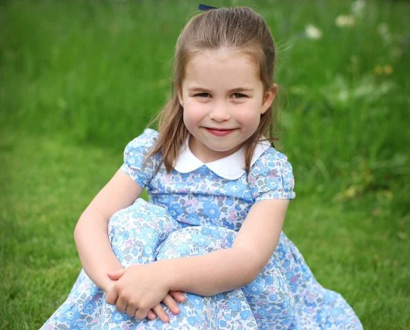 Princess Charlotte wore Trotters Betsy dress from Lily Rose collection, Hampton canvas shoe