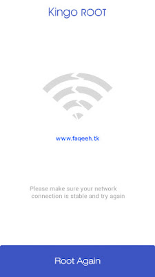 Gagal root dengan KingoRoot Please make sure your network connection is stable and try again