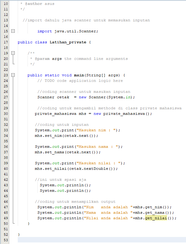 Program Sederhana Menggunakan Method dan Fungsi Private Java Netbeans ...