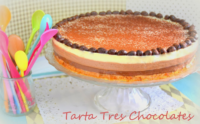 Tarta Tres Chocolates. Con y sin Thermomix