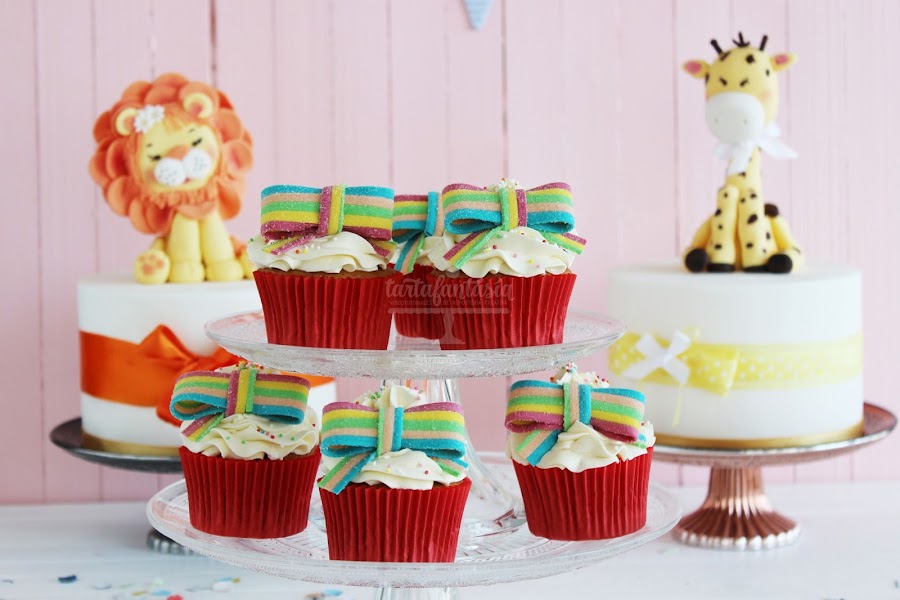 Cupcakes de crema de mantequilla menos dulce