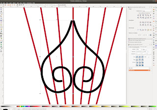 Inkscape - Create the other half of the object.
