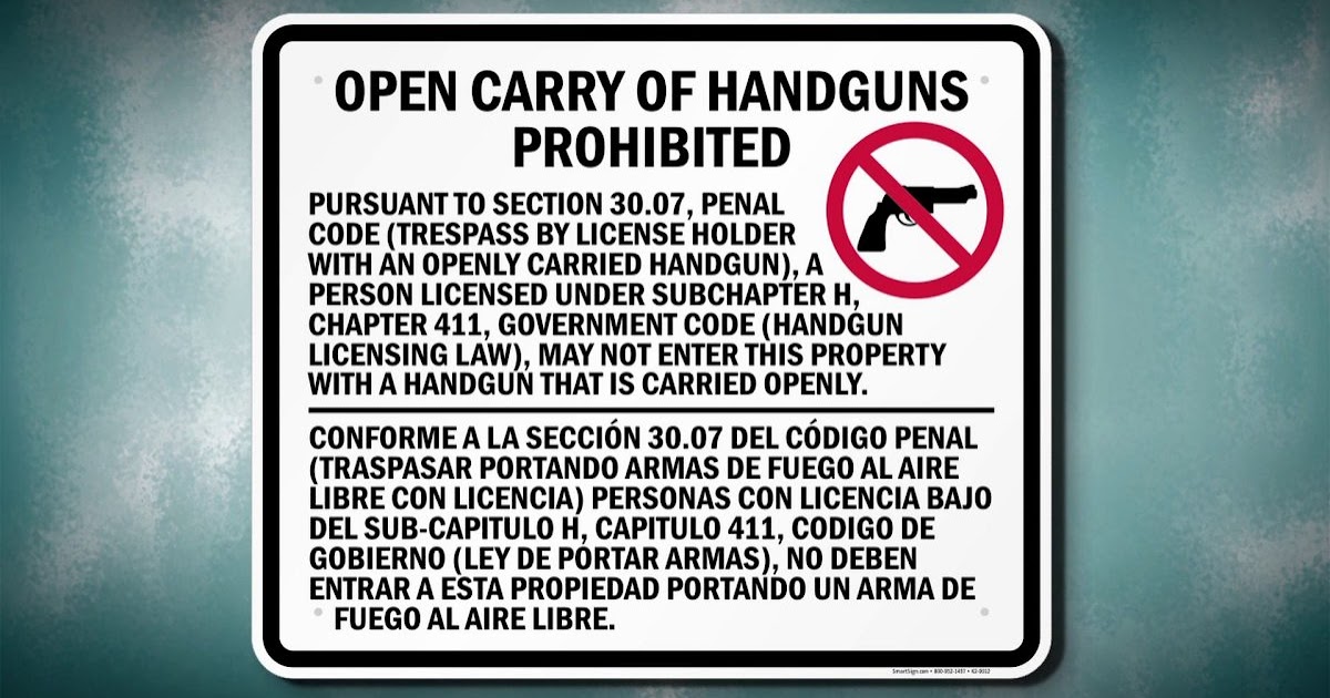 Concordia Announcements Regarding New Open Carry Law