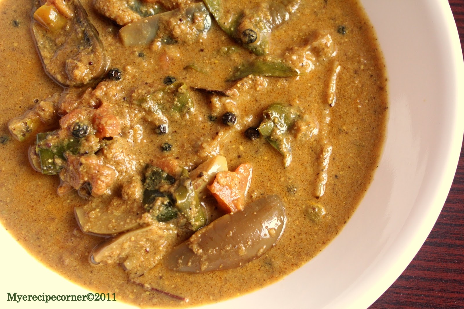 Mye's Kitchen Brinjal Pachadi( Brinjal side dish for Biryani)