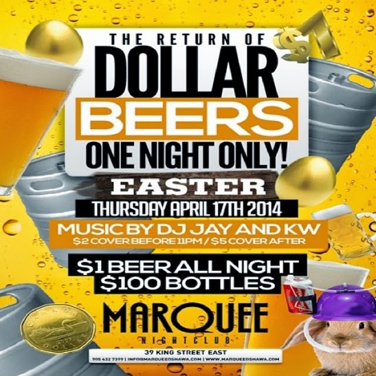 C.A. Confidential Dollar Beer Thursdays Marquee Oshawa