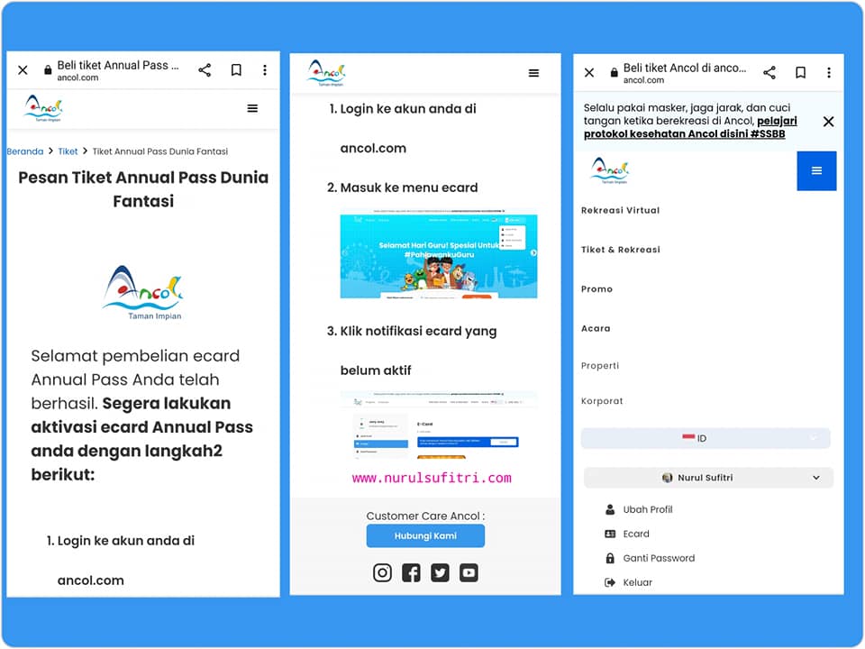 Cara Beli Tiket Annual Pass Dufan Ancol Online Nurul Sufitri Travel Blogger