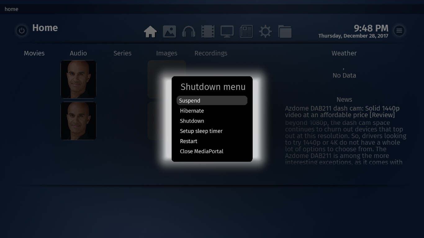 Shutdown media server medaportal mediacenter Shutdown media server medaportal mediacenter