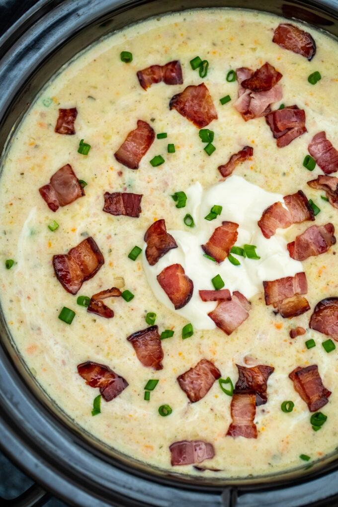 Slow Cooker Ham and Potato Soup [video]