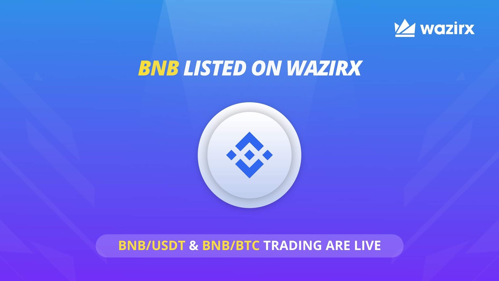 How to buy Binance Coin ( BNB ) from WazirX ? - Hackatrick ...